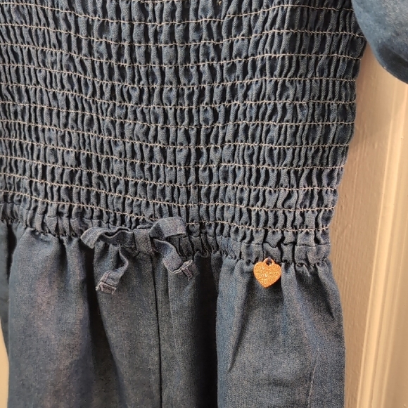 Vince Camuto Denim Blue Puff Sleeve Romper - Picture 4 of 7